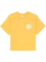 Sporty & Rich logo-print cropped T-shirt - Jaune