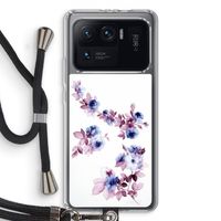 Waterverf bloemen: Xiaomi Mi 11 Ultra Transparant Hoesje met koord Waterverf bloemen: Xiaomi Mi 11 Ultra Transparant Hoesje met koord