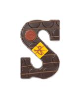 051 Handgedecoreerde Chocoladeletter Puur S 180g
