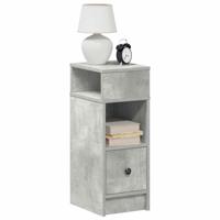 Nachtkastjes 2 st met lade 25x31x66 cm betongrijs