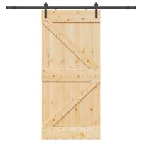 Schuifdeur met beslag 90x210 cm massief grenenhout