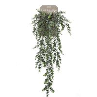 Kunstplant Eucalyptus - groen - takken - hangplant - 75 cm - thumbnail