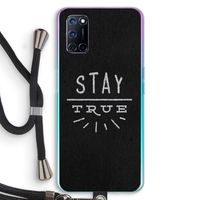 Stay true: Oppo A52 Transparant Hoesje met koord