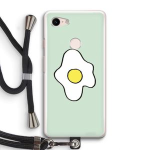 Spiegelei: Pixel 3 Transparant Hoesje met koord