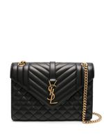 Saint Laurent sac porté épaule Envelope médium - Noir