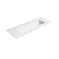 Keramiek Wastafel Sapho Pura 122x46 cm Wit ExtraGlaze