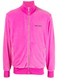 Palm Angels veste bomber en velours à logo brodé - Rose