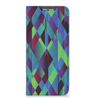 Samsung Galaxy A13 (4G) Stand Case Abstract Green Blue - thumbnail