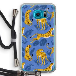 Luipaard: Samsung Galaxy S6 Transparant Hoesje met koord