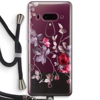 Mooie bloemen: HTC U12+ Transparant Hoesje met koord