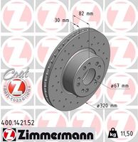 Remschijf SPORT REMSCHIJF COAT Z ZIMMERMANN, Remschijftype: Binnen geventileerd, u.a. für Mercedes-Benz