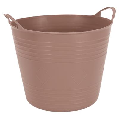 Excellent houseware flexibele wasmand - oudroze - 27 liter - kunststof - 42 x 40 x 35 cm