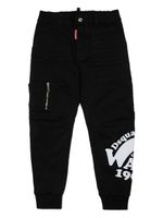 DSQUARED2 KIDS pantalon cargo à logo imprimé - Noir