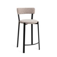 Jesper Home Barkruk 'Obu' Bouclé, kleur Raccoon (zithoogte 65cm)