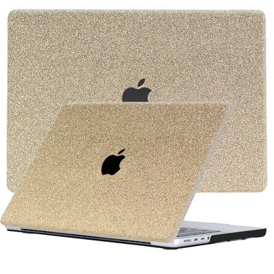 Lunso MacBook Air 13 inch (2022-2025) cover hoes - case - Glitter Goud