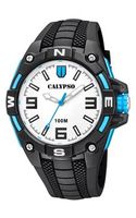 Horlogeband Calypso K5761-1 / K5761-4 / K5761-6 Silicoon Zwart 22mm