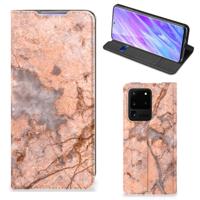 Samsung Galaxy S20 Ultra | Standcase | Marmer Oranje