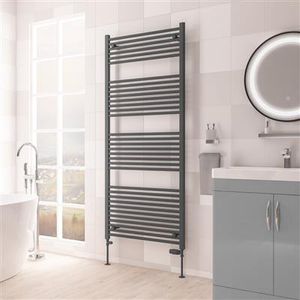 Eastbrook Biava multirail handdoekradiator 75x170cm 1302W antraciet