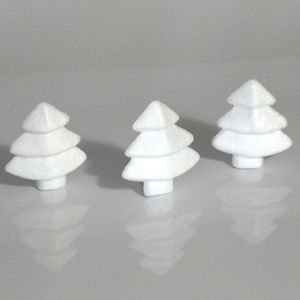 50x Hobby/DIY piepschuim kerstbomen 6 cm