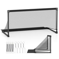 Voetbaldoel Opvouwbaar Voetbaldoel met een Stevig Metalen Frame Weerbestendig PE-net en Vier U-vormige Grondpennen-L