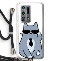 Cool cat: Huawei P40 Pro Plus Transparant Hoesje met koord