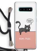 GSM poes: Samsung Galaxy S10 Plus Transparant Hoesje met koord