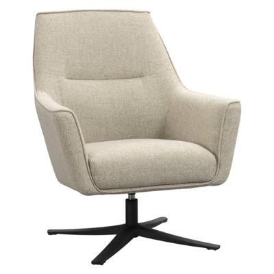 Leen Bakker - Fauteuil Nilesto - Zand - Stof - Beige - 77x74x90 Cm