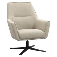 Leen Bakker - Fauteuil Nilesto - Zand - Stof - Beige - 77x74x90 Cm