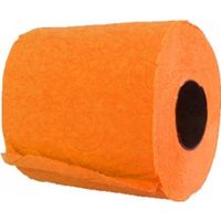 1x Oranje toiletpapier rol 140 vellen - thumbnail