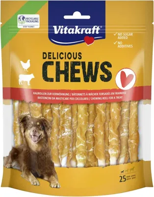 Vitakraft Delicious Chews kauwrollen S 25st, 300g