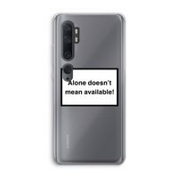 Alone: Xiaomi Mi Note 10 Pro Transparant Hoesje