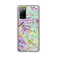 Tropical Palms Blue: Samsung Galaxy S20 FE / S20 FE 5G Transparant Hoesje