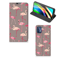 Motorola Moto G9 Plus Hoesje maken Flamingo - thumbnail