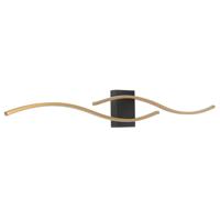 Highlight Design wandlampOnda zwart met messing golf - W3527.38