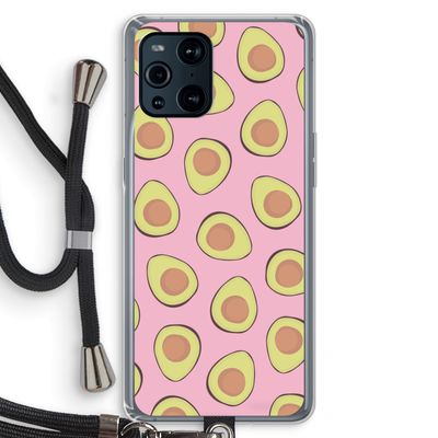 Dancing avocados: Oppo Find X3 Transparant Hoesje met koord