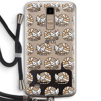 Slapende poes: LG K10 (2016) Transparant Hoesje met koord
