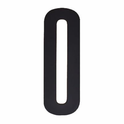 Hobby cijfers stickers - cijfer 0 - zwart - 10 cm - Huisvuil container - brievenbus