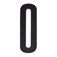 Hobby cijfers stickers - cijfer 0 - zwart - 10 cm - Huisvuil container - brievenbus