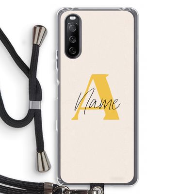 Amber Script: Sony Sony Xperia 10 III Transparant Hoesje met koord