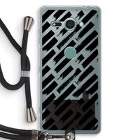 Zwarte vegen: Sony Xperia XZ2 Compact Transparant Hoesje met koord