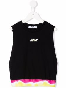 MSGM Kids débardeur à logo imprimé - Noir