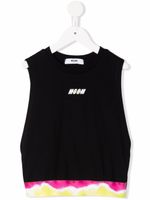 MSGM Kids débardeur à logo imprimé - Noir