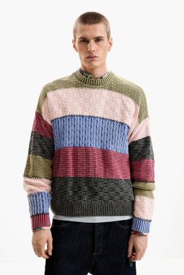 Gebreide trui met stiksels - MATERIAL FINISHES - XL Gebreide trui met stiksels - MATERIAL FINISHES - XL