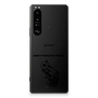 Sony Xperia 1 III Silicone-hoesje Gun Don&apos;t Touch My Phone