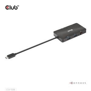 CLUB3D USB Gen2 Type-C to Dual DisplayPort 4k60Hz 7-in-1 HUB - 2x Displayport