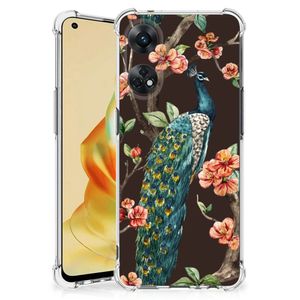 OPPO Reno8 T 4G Case Anti-shock Pauw met Bloemen