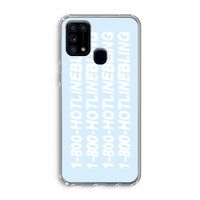 Hotline bling blue: Samsung Galaxy M31 Transparant Hoesje