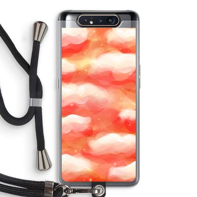 Lichte Wolken: Samsung Galaxy A80 Transparant Hoesje met koord