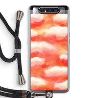 Lichte Wolken: Samsung Galaxy A80 Transparant Hoesje met koord