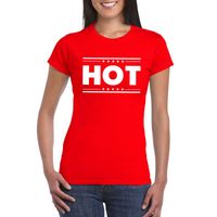 Hot t-shirt rood dames - thumbnail